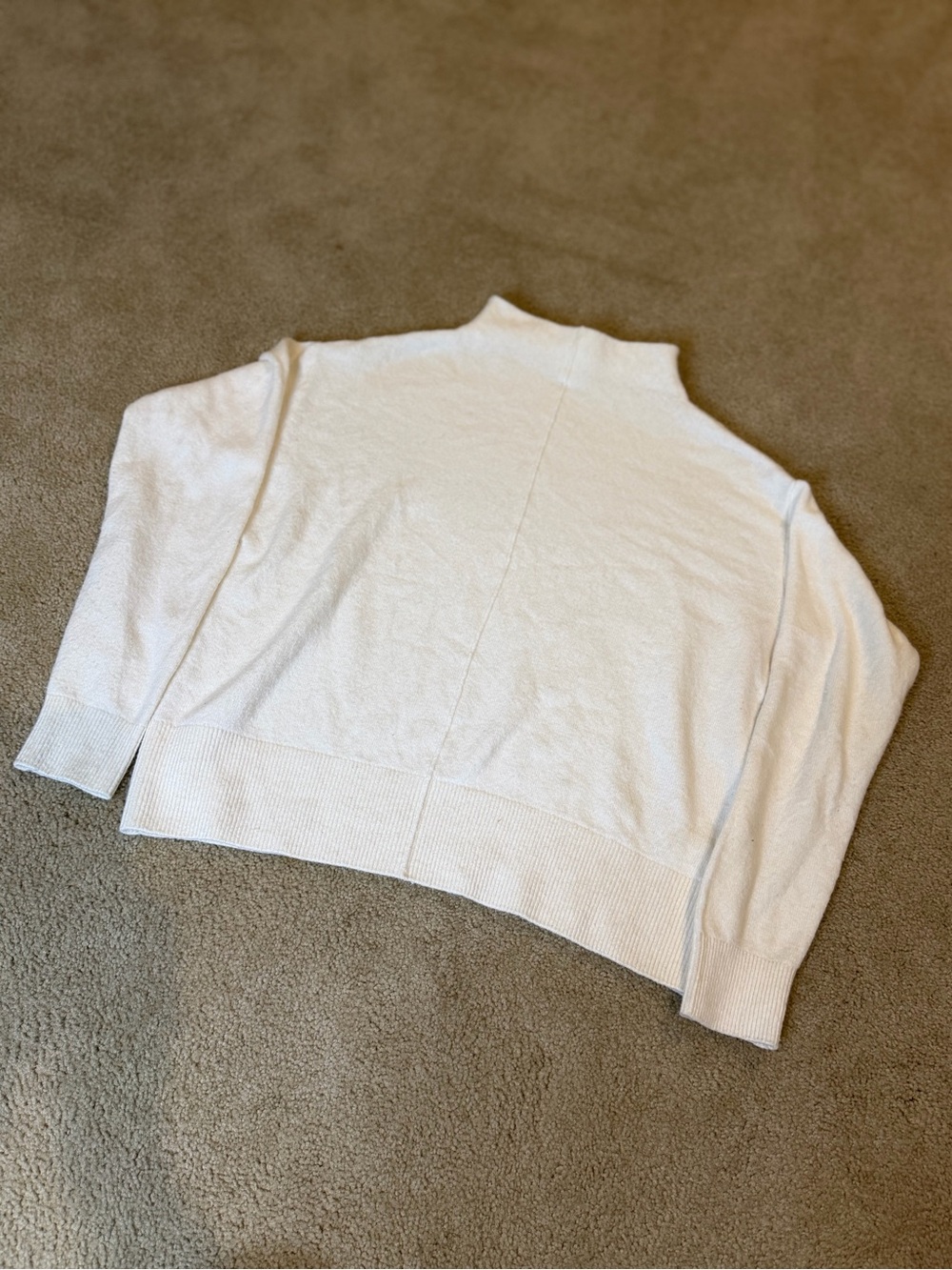 Nordstrom White Mock Neck Sweater